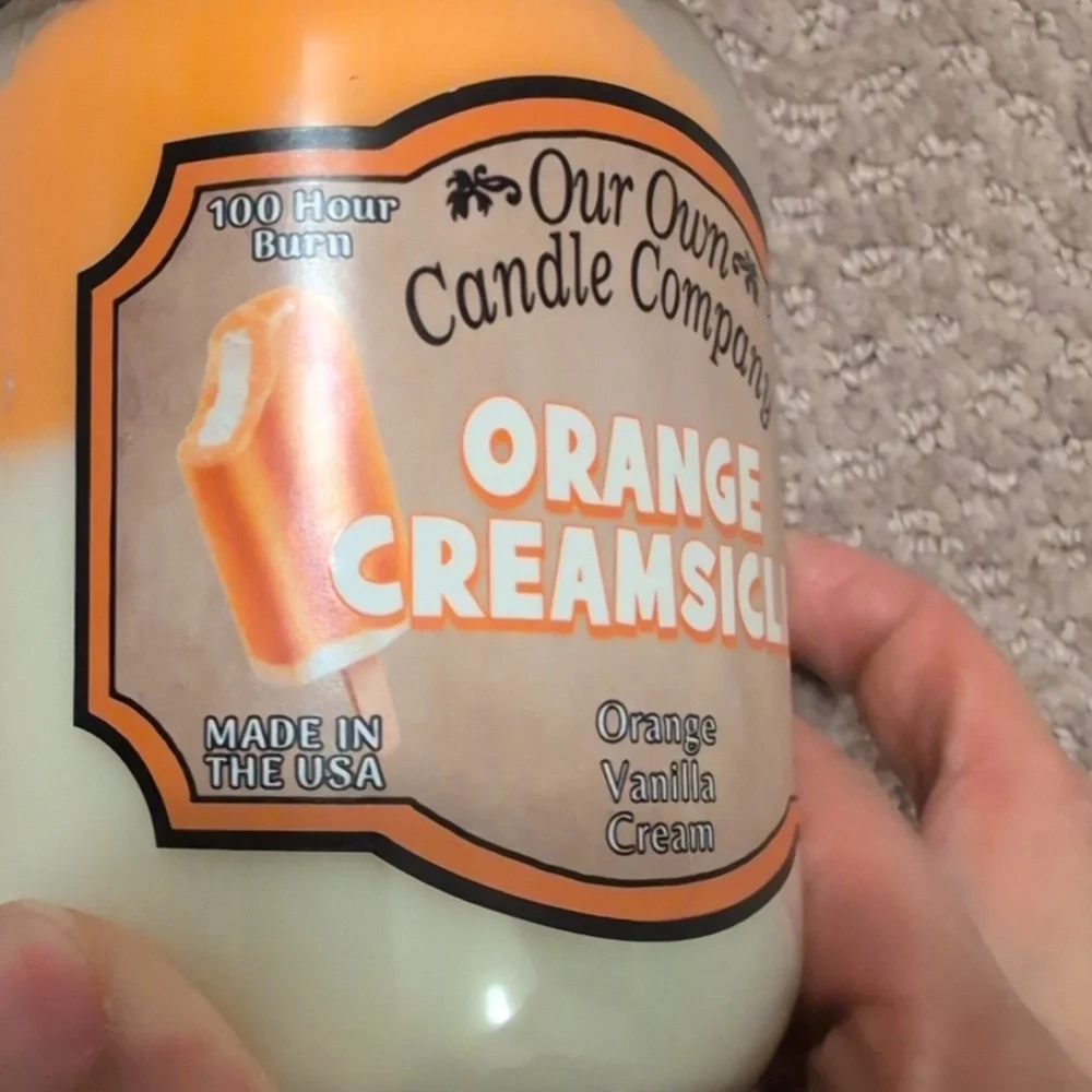 Orange Creamsicle Soy Blend Candle 13 oz Mason Jar NEW